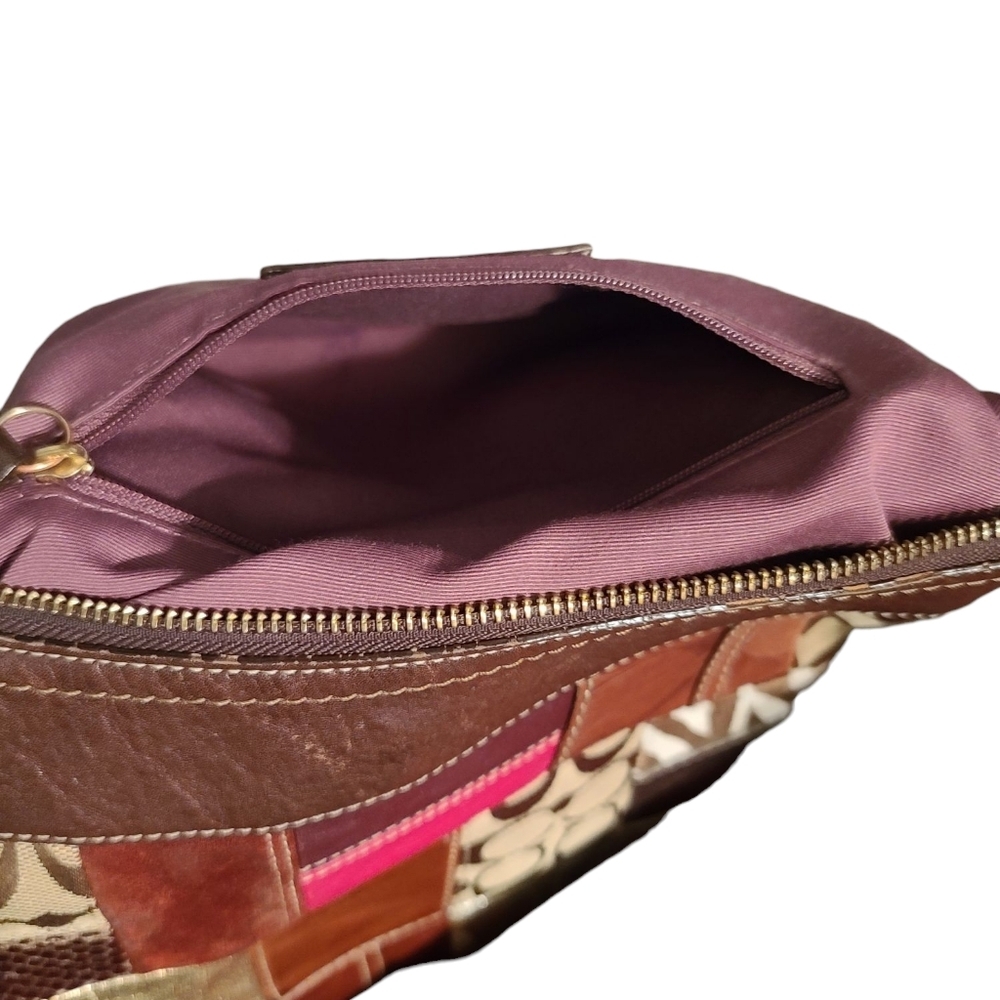 COACH Vintage Patchwork Madras Crossbody Shoulder Bag w/ Adjustable Strap - Picture 14 of 16
